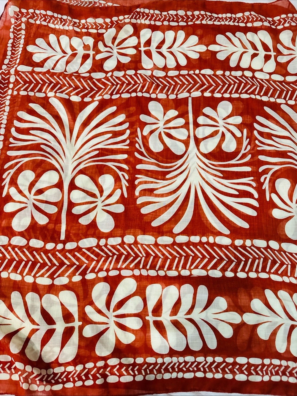 Vince Camuto Rust Boho Print Pareo - Picture 3 of 4